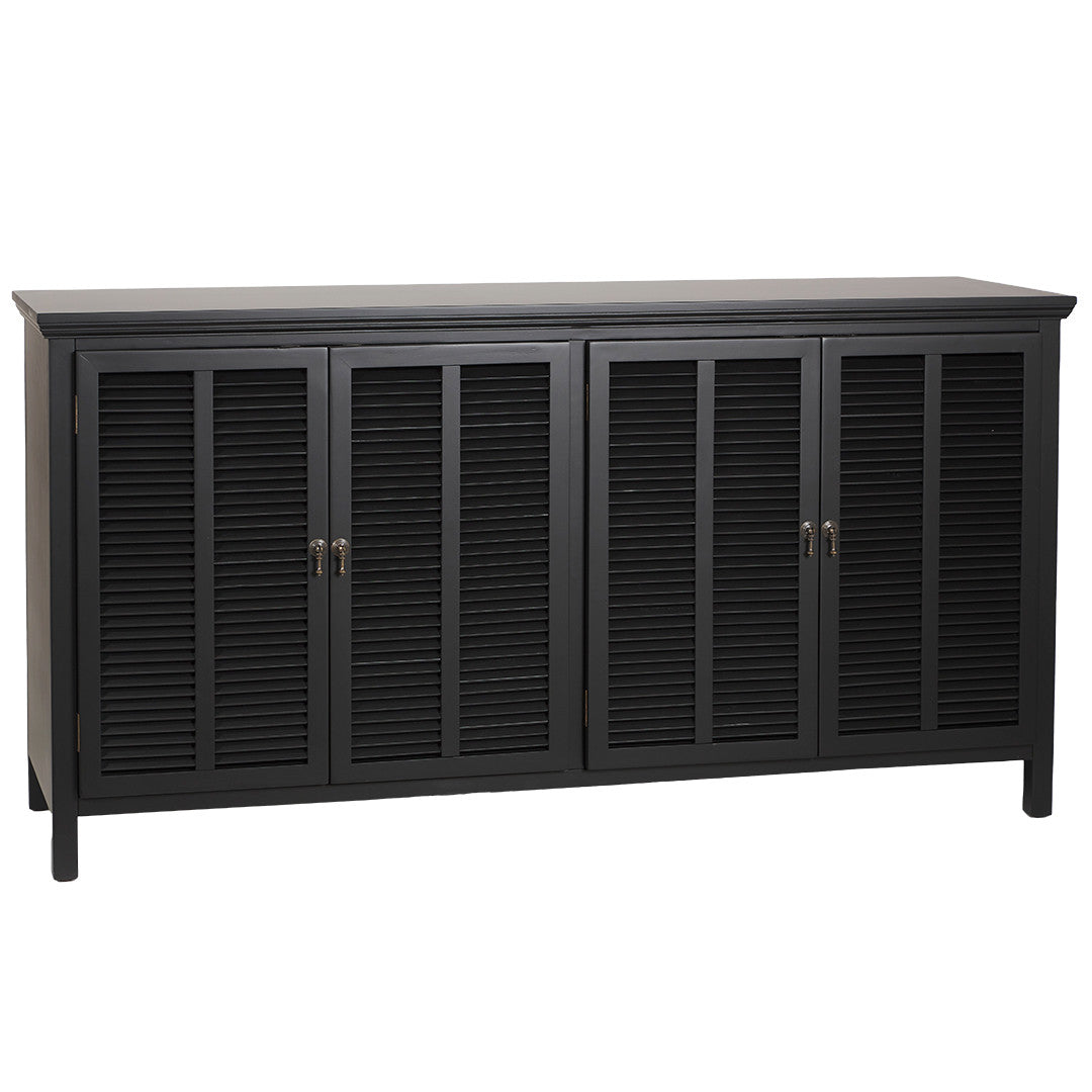 SH Lexi Solid Timber 4 Door Buffet in Black