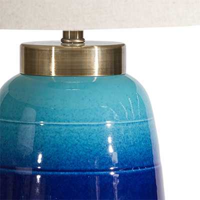 SH Ceramic Table Lamp in Azure Indigo colour