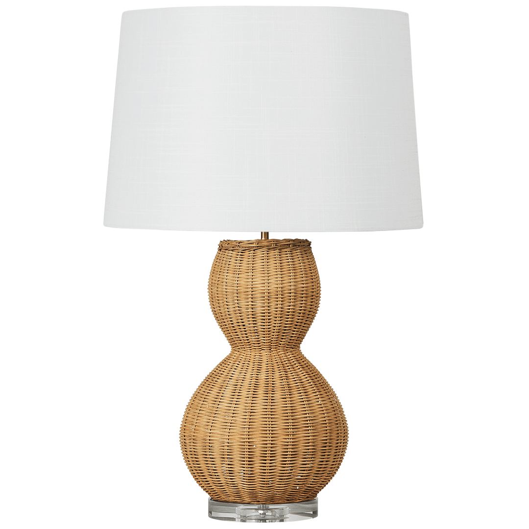 SH Claire Rattan Table Lamp in A Beautiful Hourglass Shape