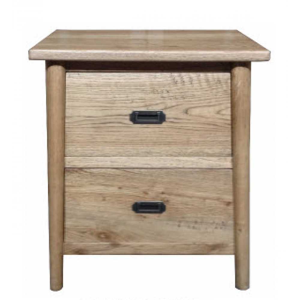 MF Tiffany Solid Timber 2 Drawer Bedside Table