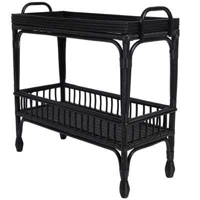 SH Pearl Habour Rattan Bar Cart