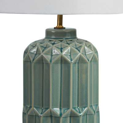 SH Tahlia Ceramic Table Lamp in Sea Green