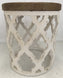 DA Lattice Solid Timber Round Side Table