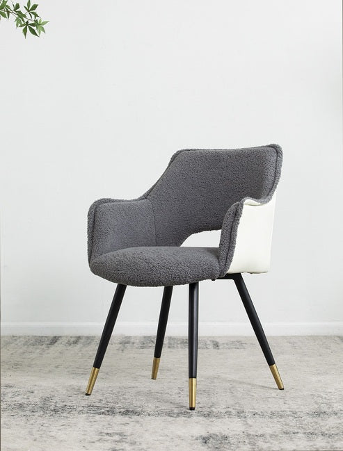 DA Venera Velvet Upholstered Armed Dining Chair