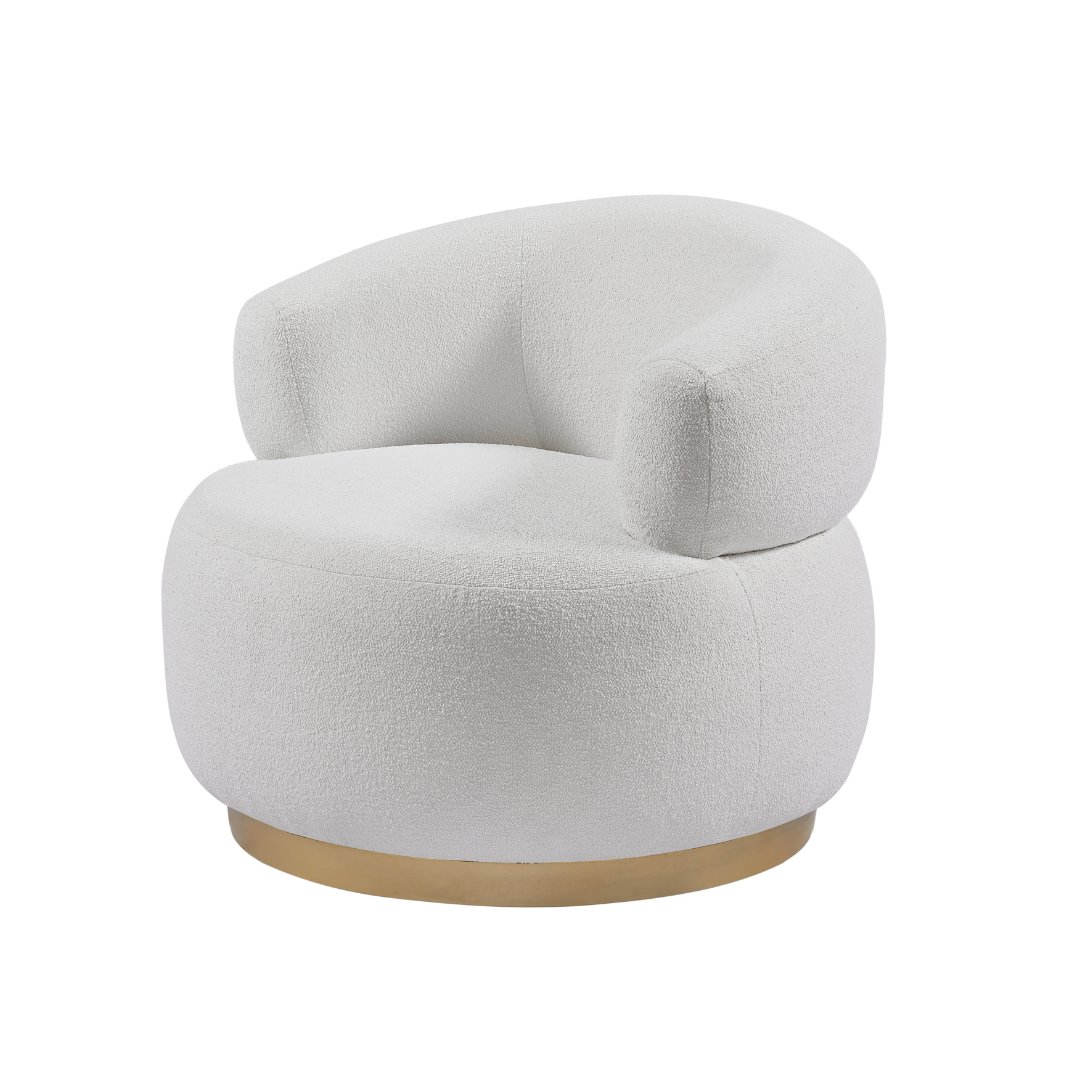 BT Bellissimo Oro Swivel Arm Chair with Gold Base