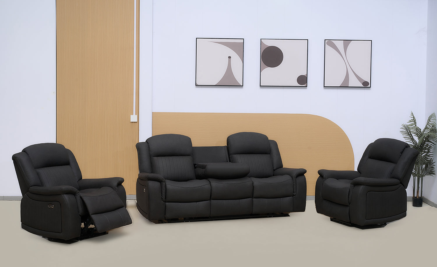 BT Paragon Fabric Upholstered Power Motion Electric Recliner Lounge