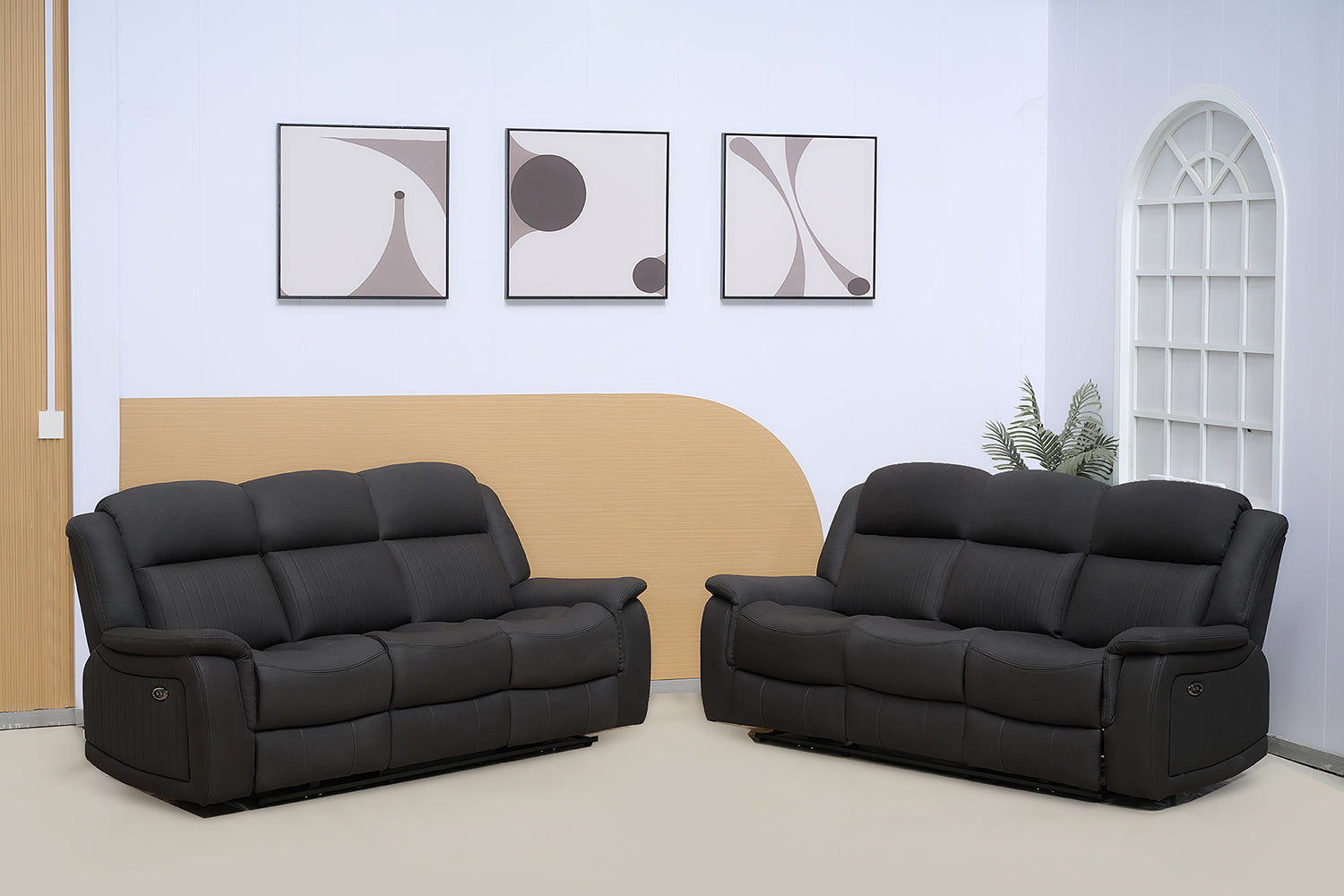 BT Paragon Fabric Upholstered 3 Seater Electric Recliner Lounge