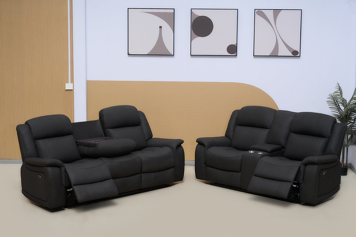 BT Paragon Fabric Upholstered 3 Seater Electric Recliner Lounge