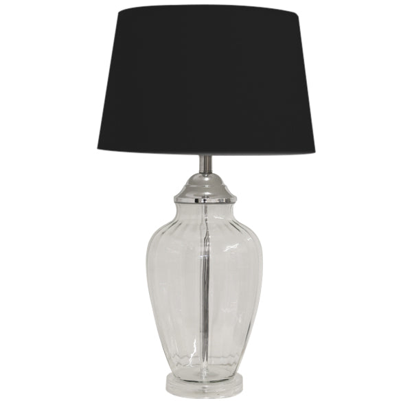 DA Addison Contemporary Glass Base Table Lamp 67cmh