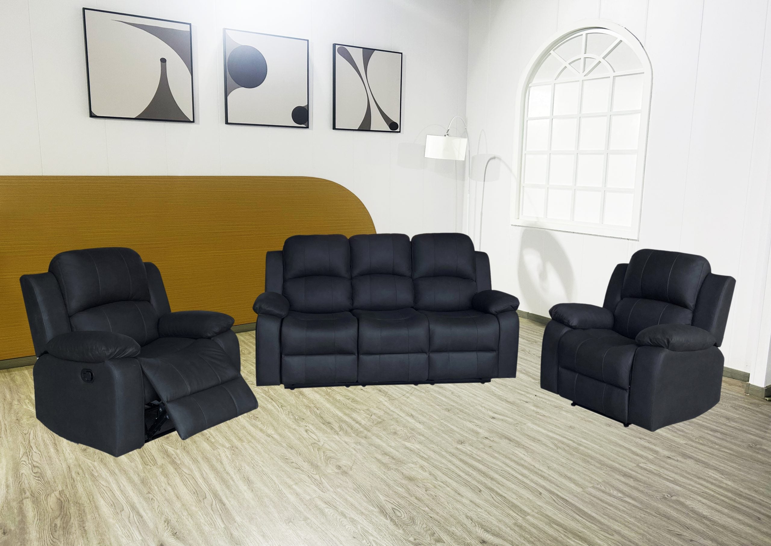 BT Valor Fabric Upholstered 2 Seater Manual Recliner Lounge