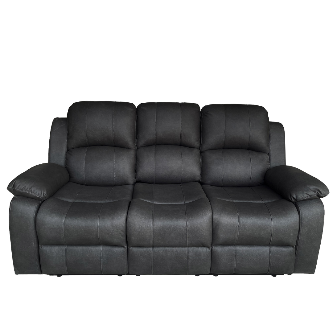 BT Valor Fabric Upholstered 3 Seater Manual Recliner Lounge