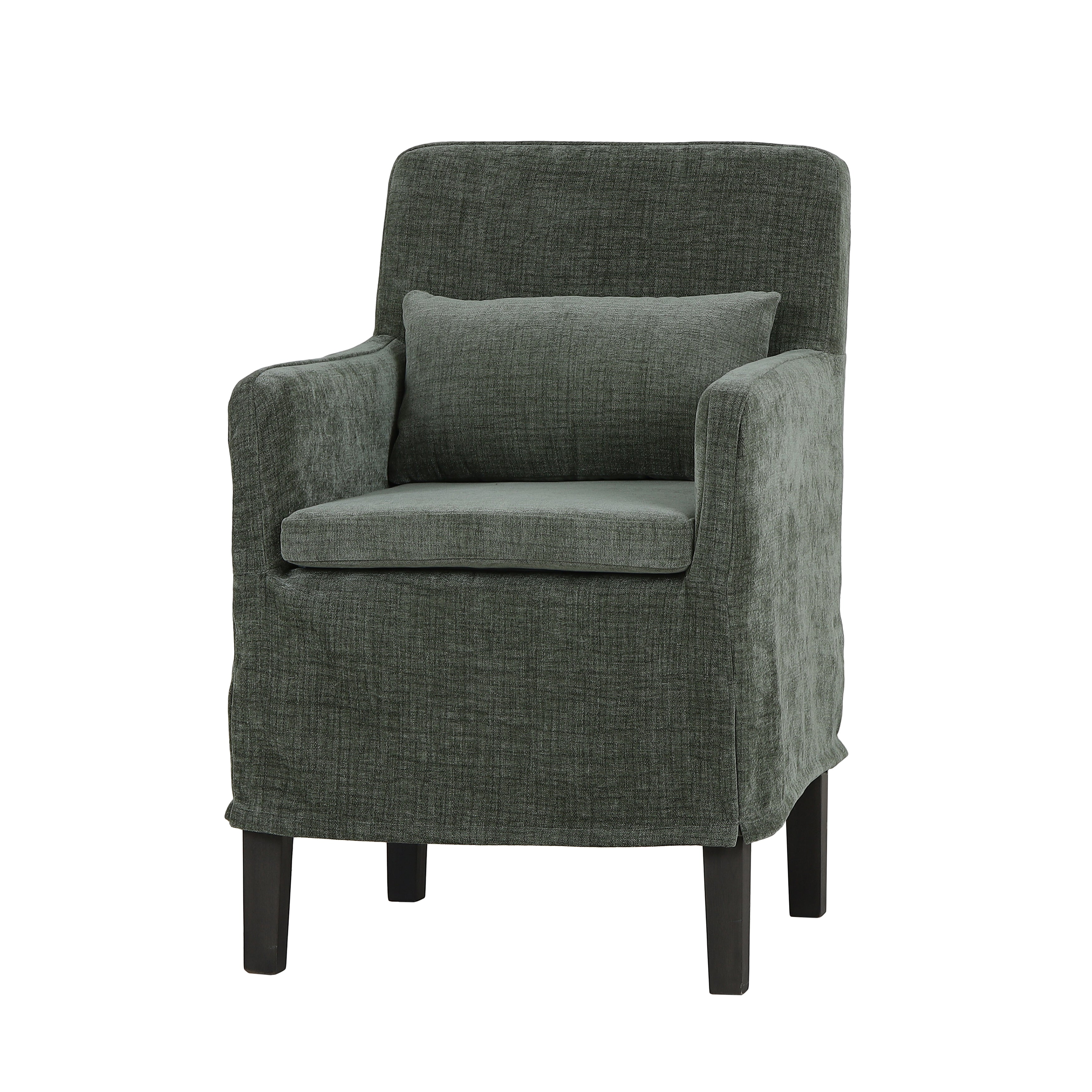 CR Bilboa Fabric Upholstered Timber Leg Armchair