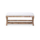 CR Renoir Natural Rattan Fabric Upholstered Bench 122cm