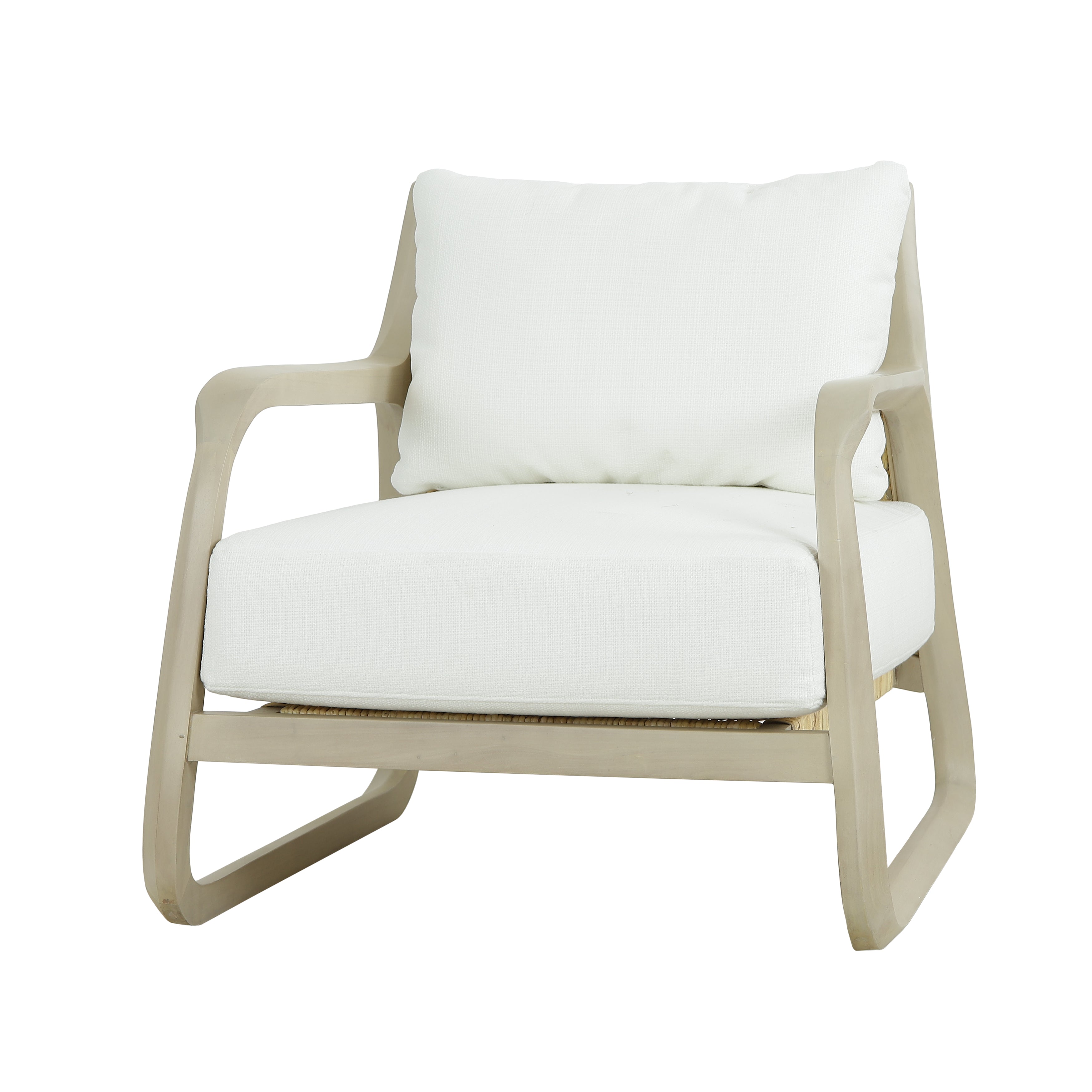 CR Manado Timber Frame Rattan Lounge Chair with Cushions
