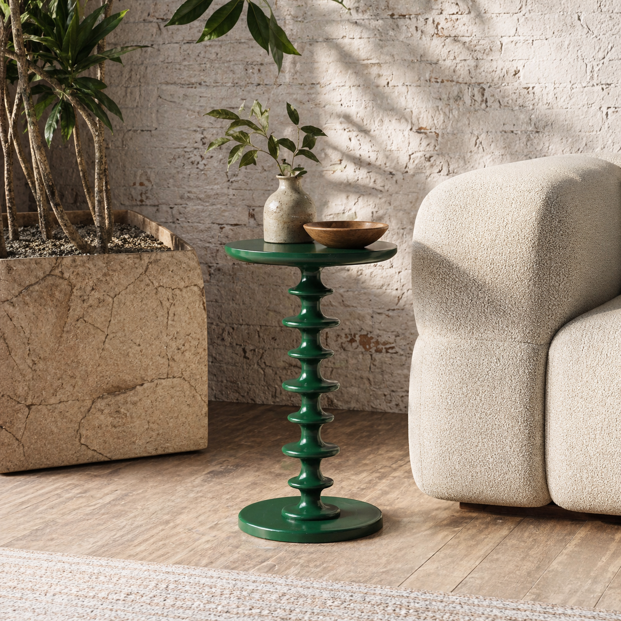 CR Milano Solid Timber Round Side Table