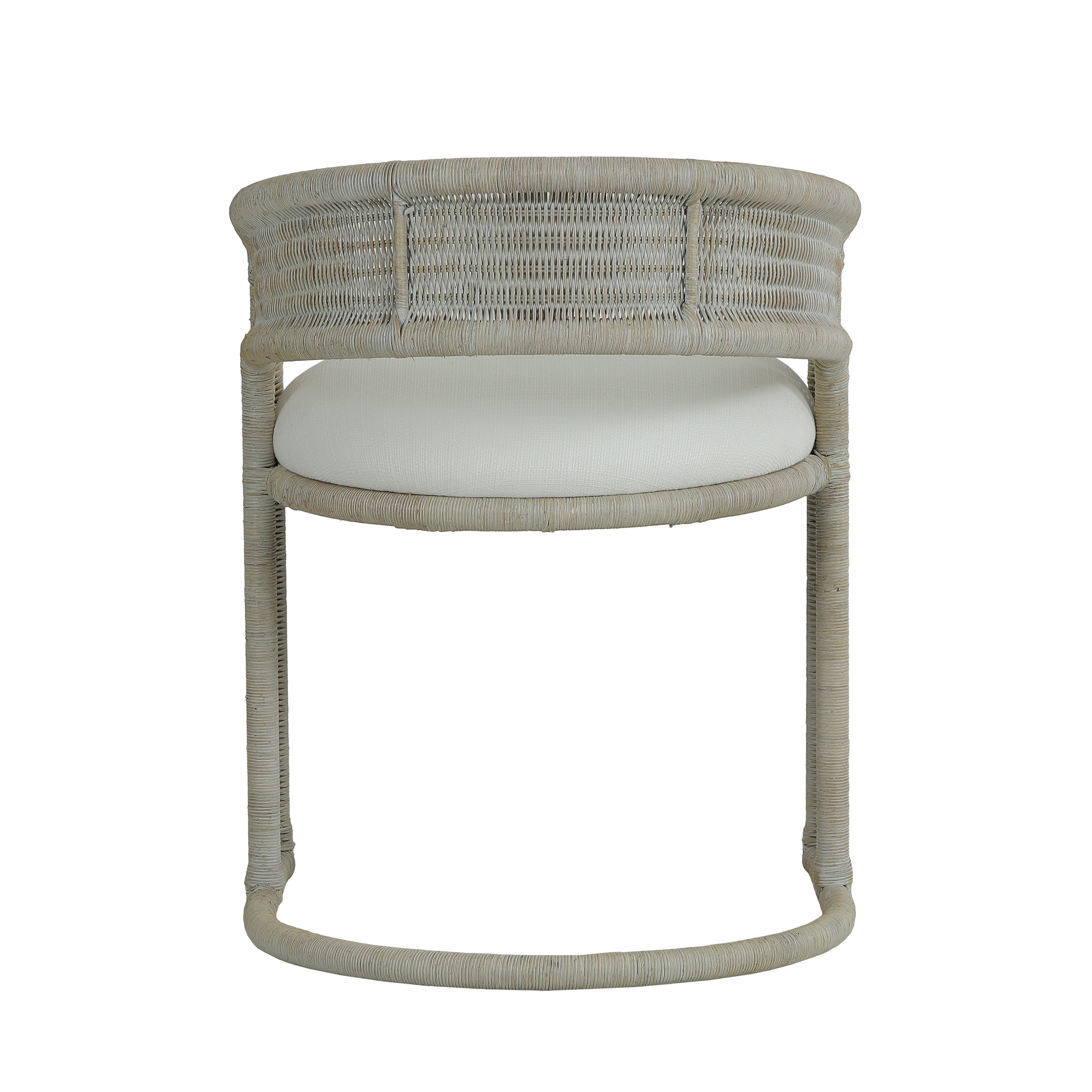 CR Hampton Natural  Rattan Fabric Seat Dining Chair