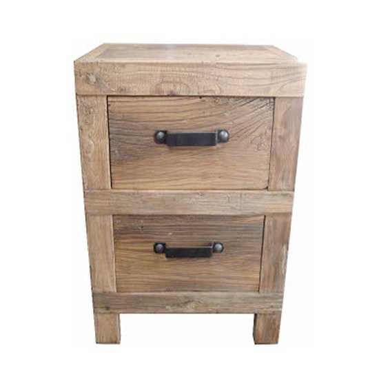 MF Industrial Iron 2 Drawer Bedside