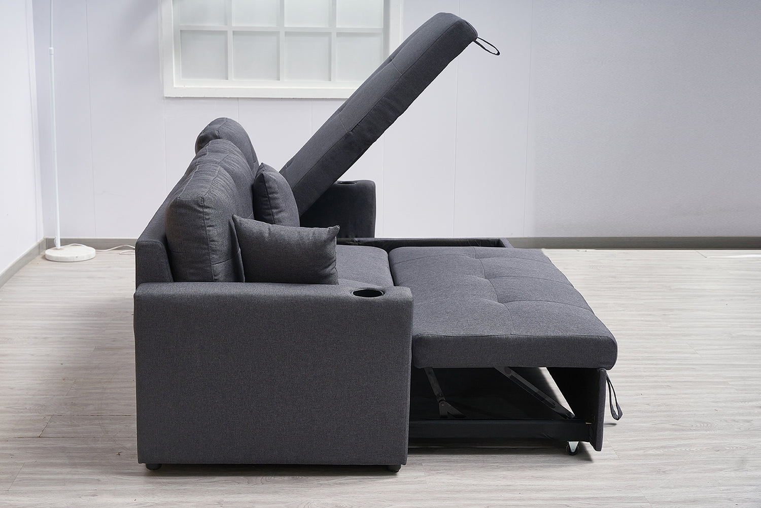 BT Ellie Fabric Upholstered 2 Seater Sofabed with Storage Chaise