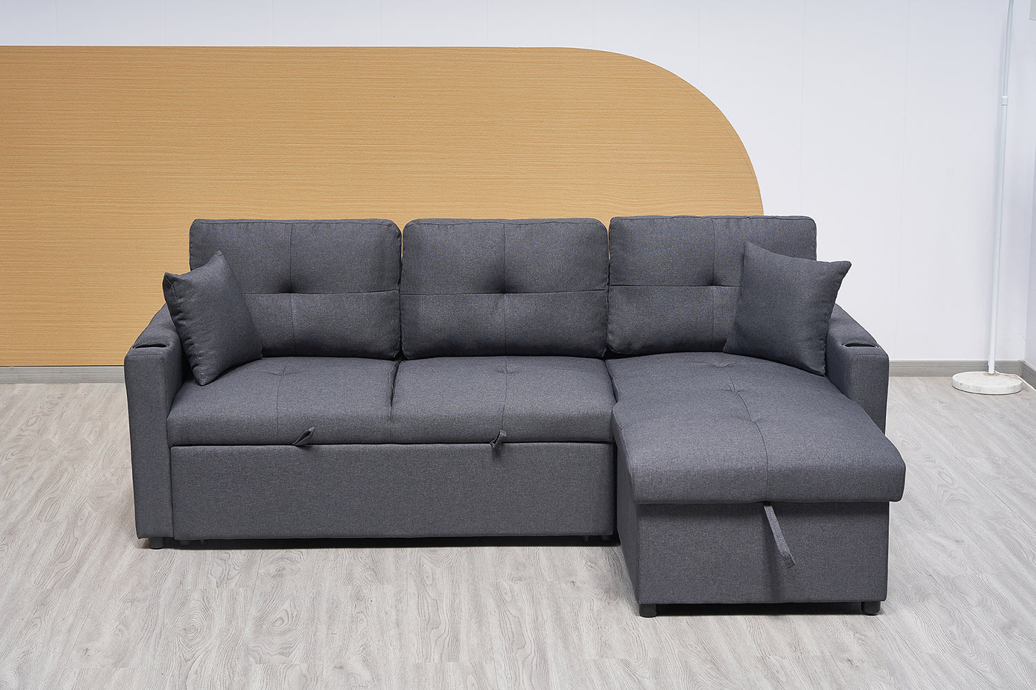 BT Ellie Fabric Upholstered 2 Seater Sofabed with Storage Chaise