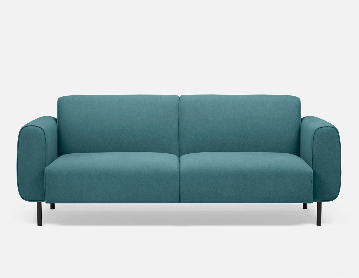 HE Stanly Fabric Upholstered Metal Leg 3 Seater Sofa