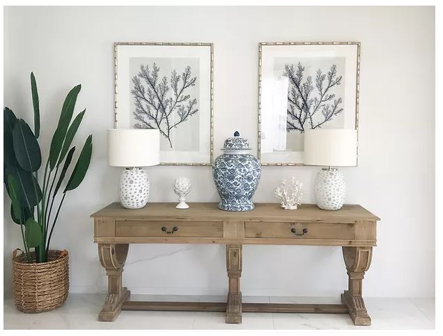 DA Curtis Reclaimed Timber 2 Drawer Console Table
