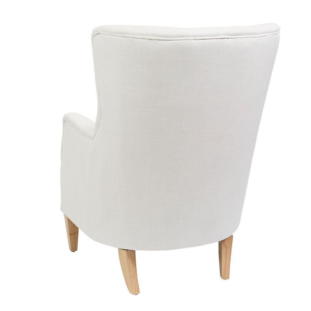 SH Hailey Fabric Upholstered Tiber Legs Armchair