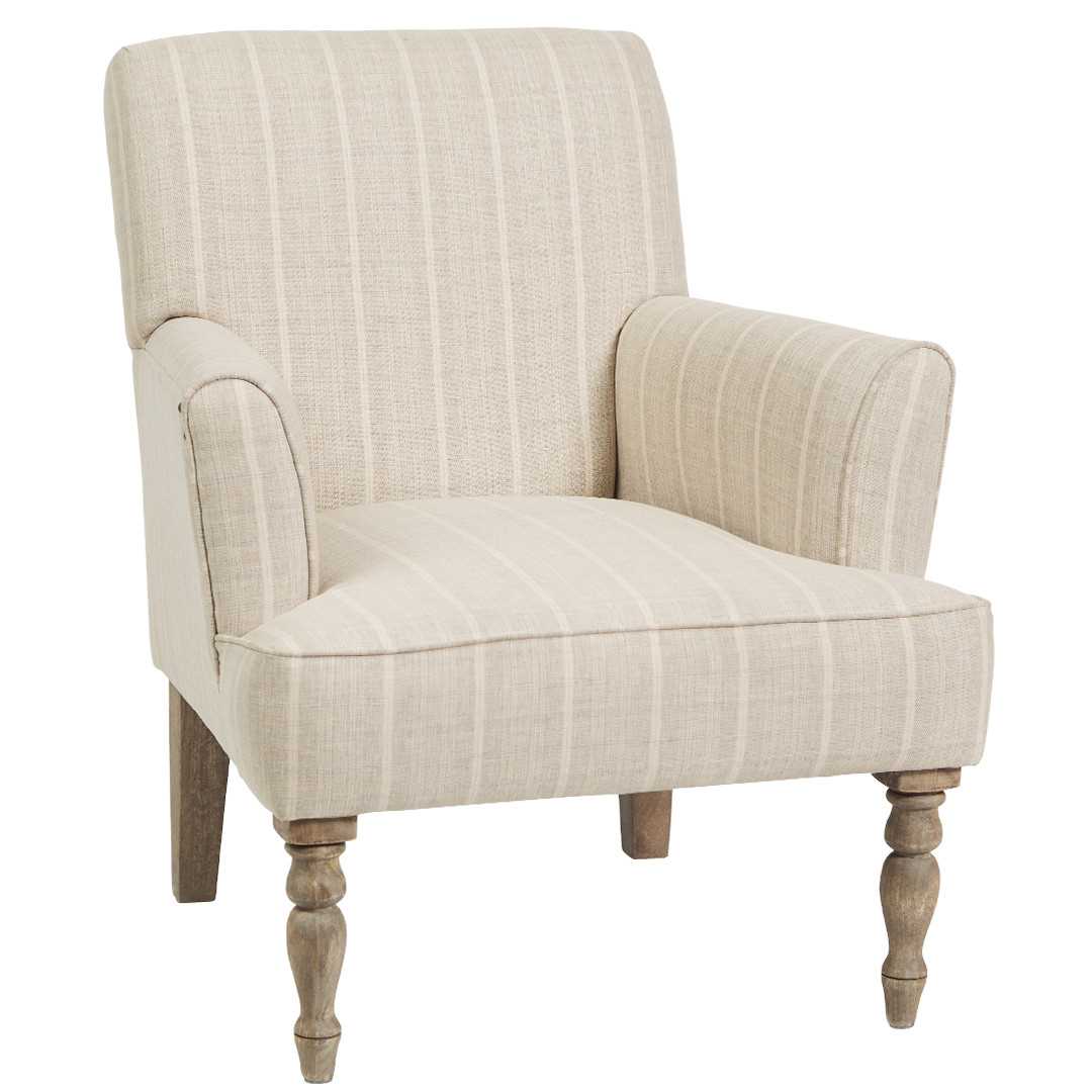 SH Bailey Linen Upholstered Armchair - Natural