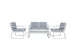 HE Coastal Aluminium 4 Piece Outdoor Lounge Set with Cushion