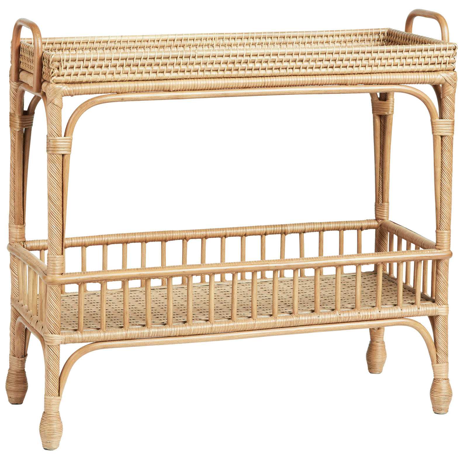 SH Pearl Habour Rattan Bar Cart