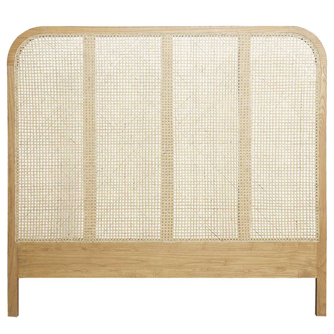 SH Pearl Harbour Timber Frammed Rattan Bedhead-  King