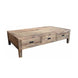 MF Recycled Elm Timber 6 Drawer Coffee Table