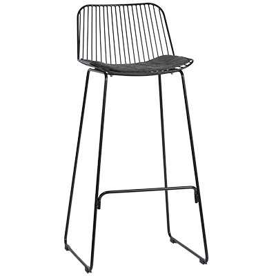 SH Angel Metal Outdoor Stool with Seat Cushion