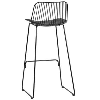 SH Angel Metal Outdoor Stool with Seat Cushion