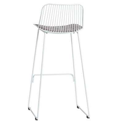 SH Angel Metal Outdoor Stool with Seat Cushion