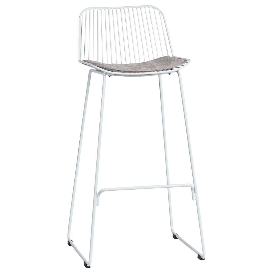 SH Angel Metal Outdoor Stool with Seat Cushion