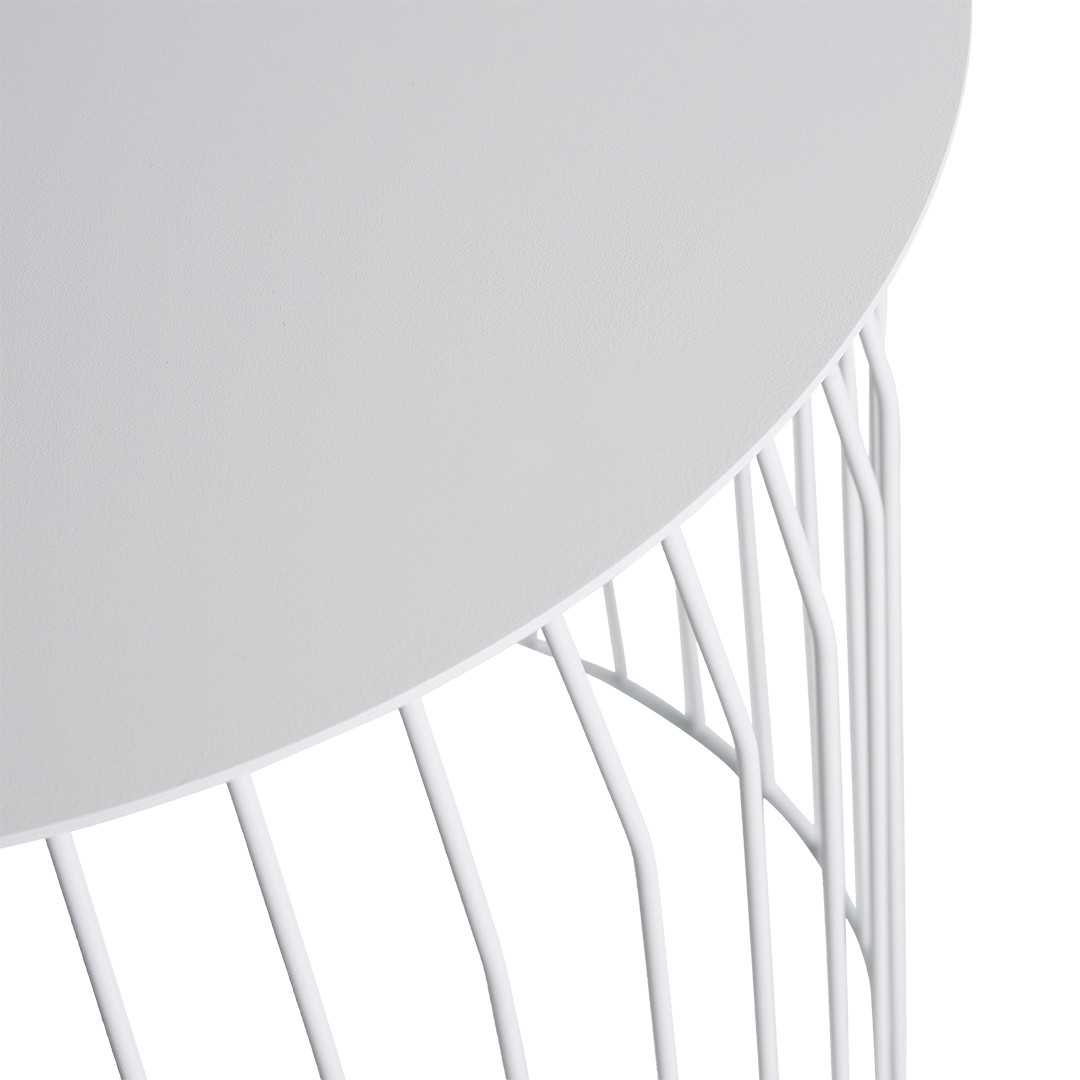 SH Angel Rebello Outdoor Metal Side Table - White