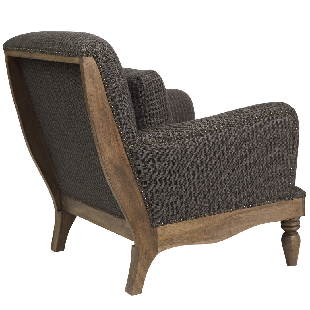 SH Harbour Fabric Upholstered Timber Leg Armchair - Charcoal