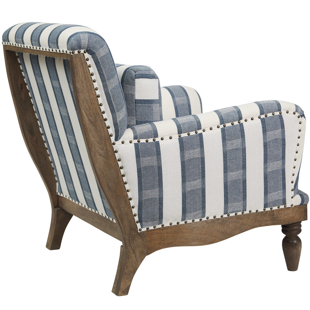 SH Harbour Fabric Upholstered Timber Leg Armchair - Ocean