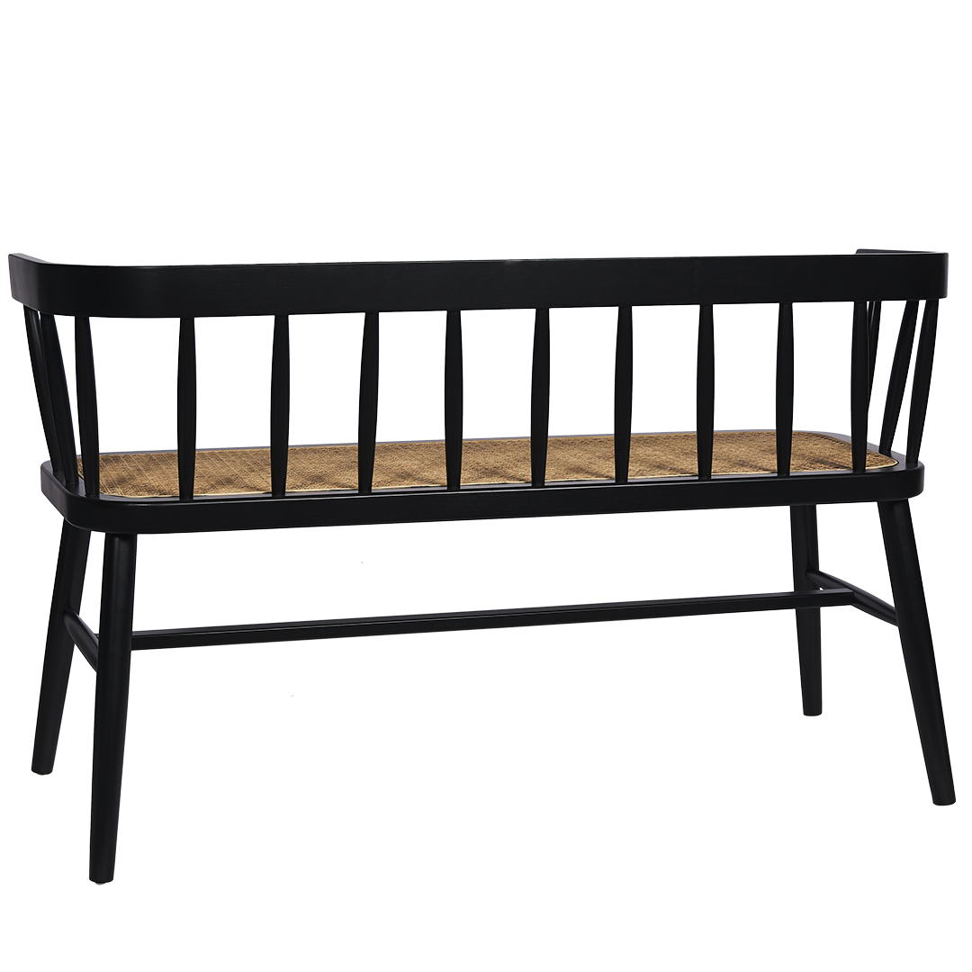 SH Shelly Solid Timber Bench Seat - Black