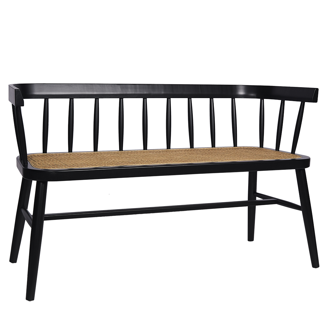 SH Shelly Solid Timber Bench Seat - Black