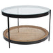 SH Flinders Glass Top Coffee Table in Natural