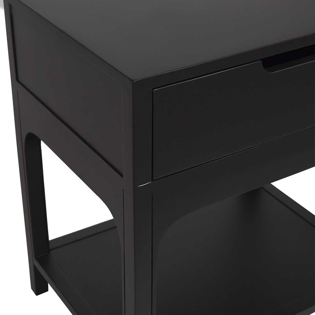 SH Ankara 1 Drawer Bedside Table - Black