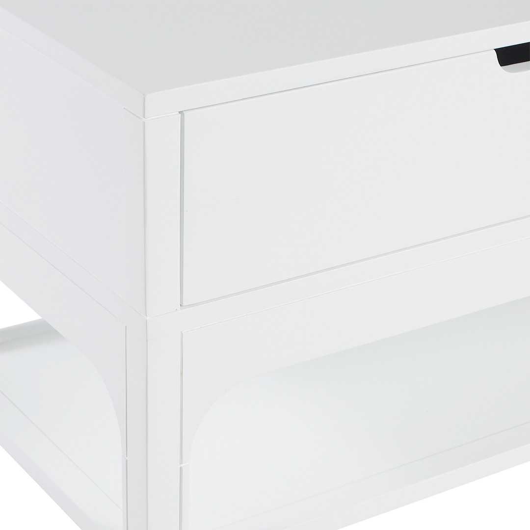 SH Ankara Large 1 Drawer Bedside Table in White