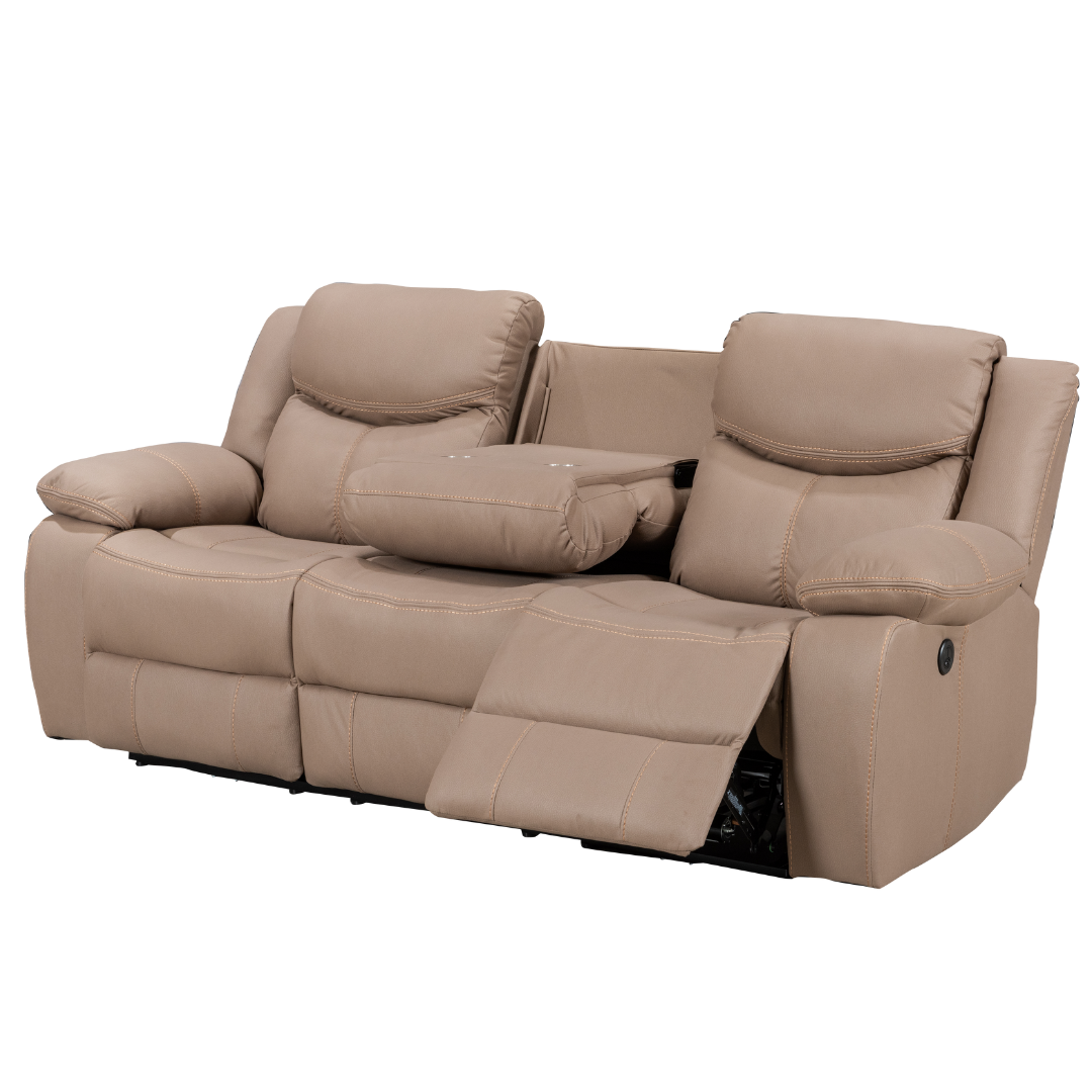 BT Urban Fabric Upholstered Power Motion 3 Seater Electric Recliner