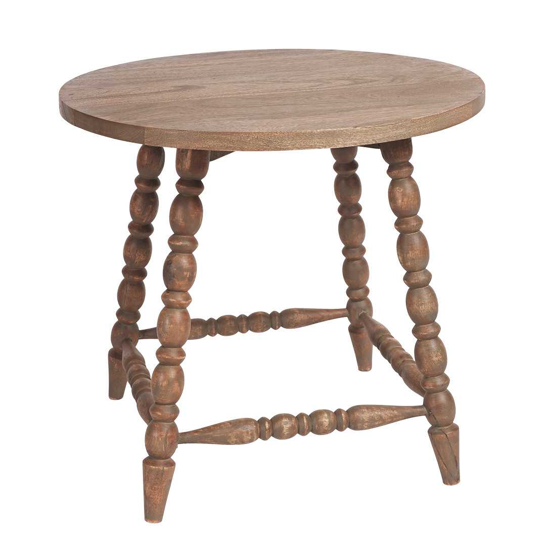 SH Nobbin Timber  Round Side Table
