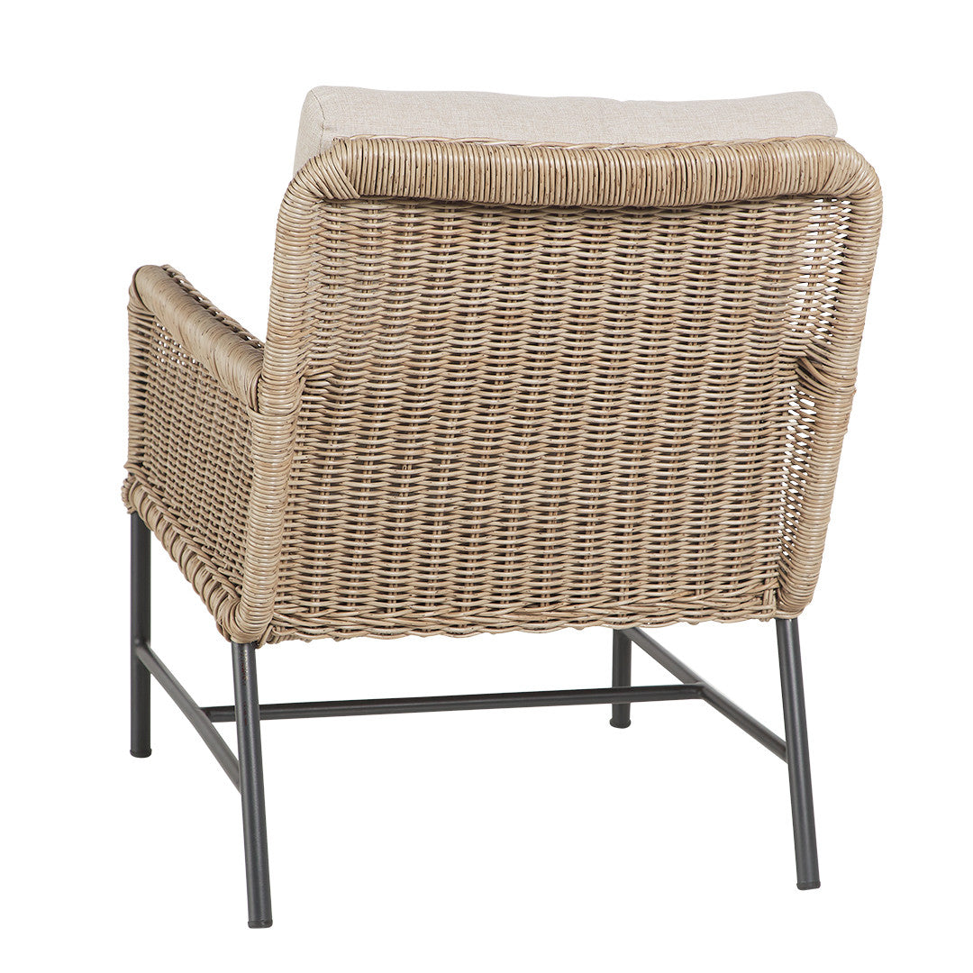 SH Catherine Metal Framed Outdoor Lounge Chair with Seat Cushion