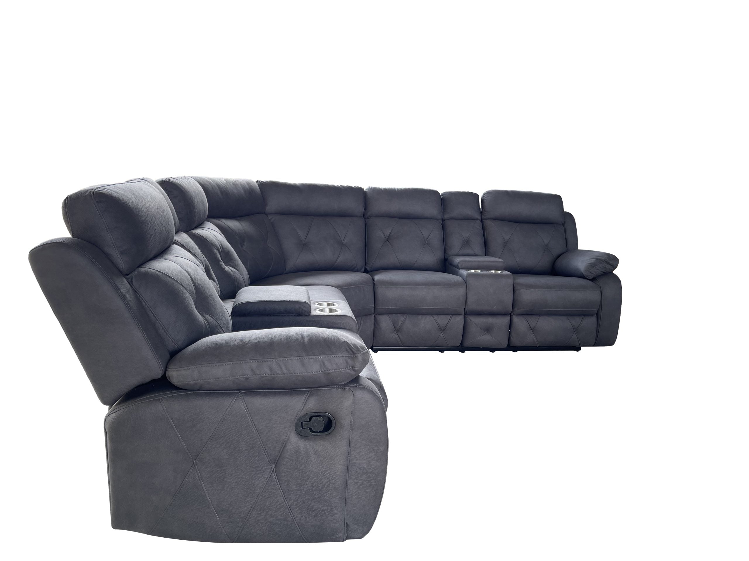 BT Oxley Fabric Upholstered 5 Seater Recliner Corner Lounge