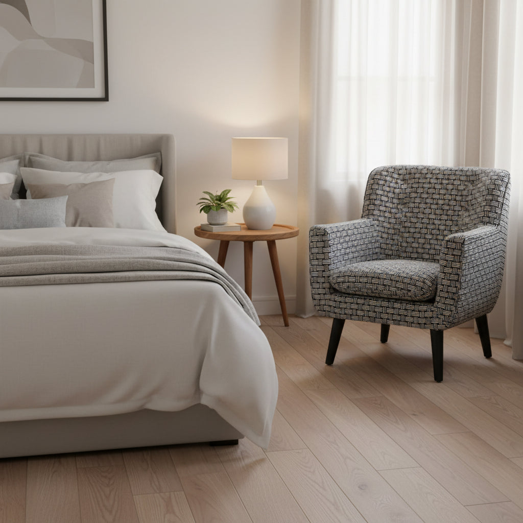 BT Georgia Monochrome Fabric Upholstered Accent Chair