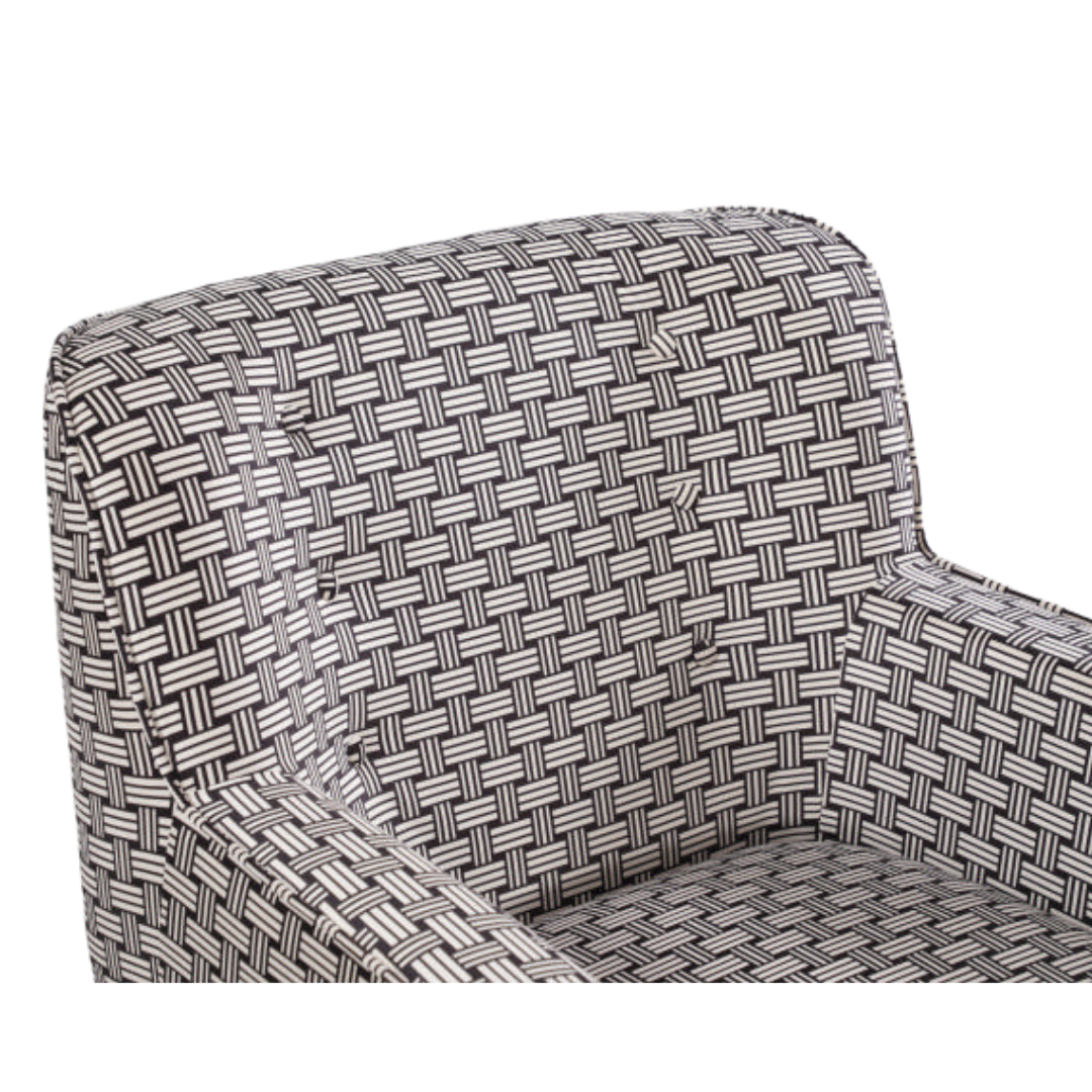 BT Georgia Monochrome Fabric Upholstered Accent Chair