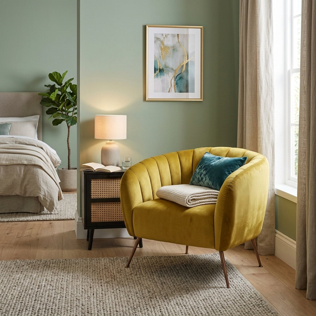 BT Monet Velvet Upholstered Accent Chair